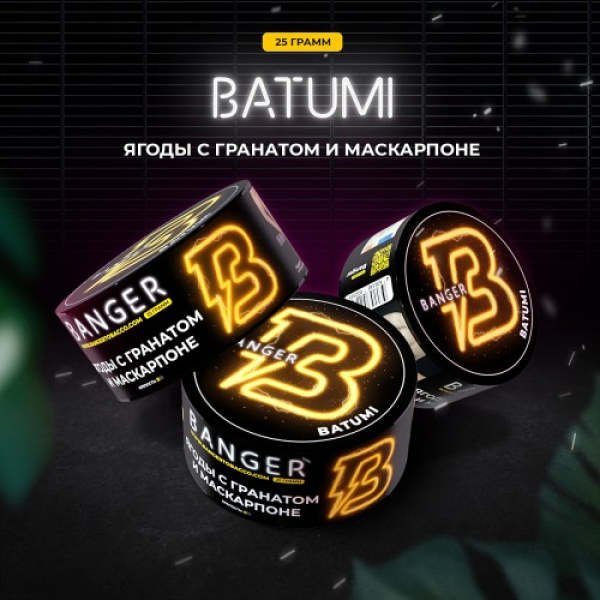 Табак Banger Batumi (Ягоды с Гранатом и Маскарпоне) 25 гр в Нарьян-Маре