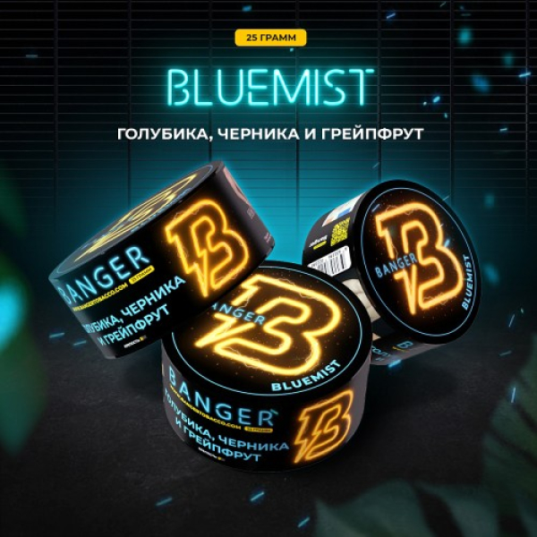 Табак Banger Bluemist (Голубика Черника и Грейпфрут) 25 гр в Нарьян-Маре