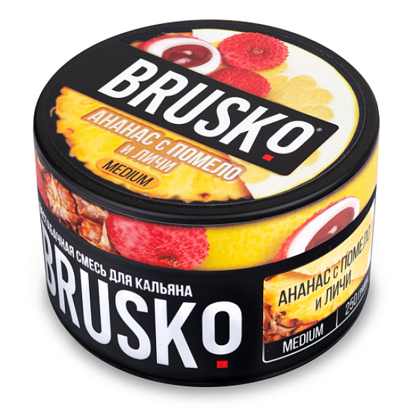 Смесь BRUSKO АНАНАС С ПОМЕЛО И ЛИЧИ (MEDIUM) 250 гр в Нарьян-Маре