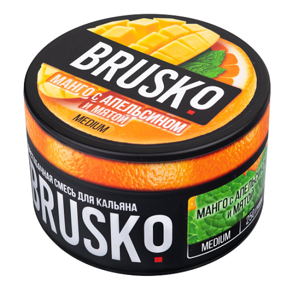Смесь BRUSKO МАНГО С АПЕЛЬСИНОМ И МЯТОЙ (MEDIUM) 250 гр в Нарьян-Маре