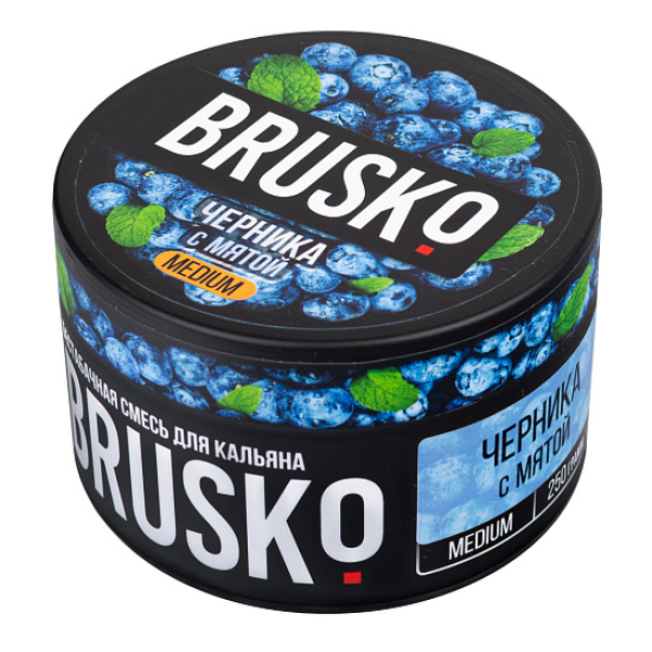 Смесь BRUSKO ЧЕРНИКА С МЯТОЙ (MEDIUM) 250 гр в Нарьян-Маре