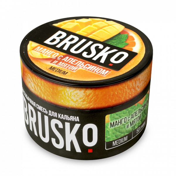 Смесь Brusko Medium Манго апельсин мята 50 грамм в Нарьян-Маре