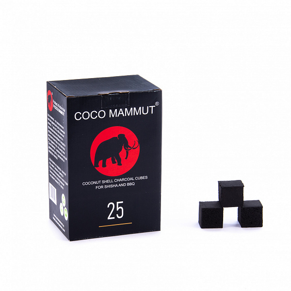 Уголь Cocomammut 25мм для кальяна - 1кг (72 шт) в Нарьян-Маре
