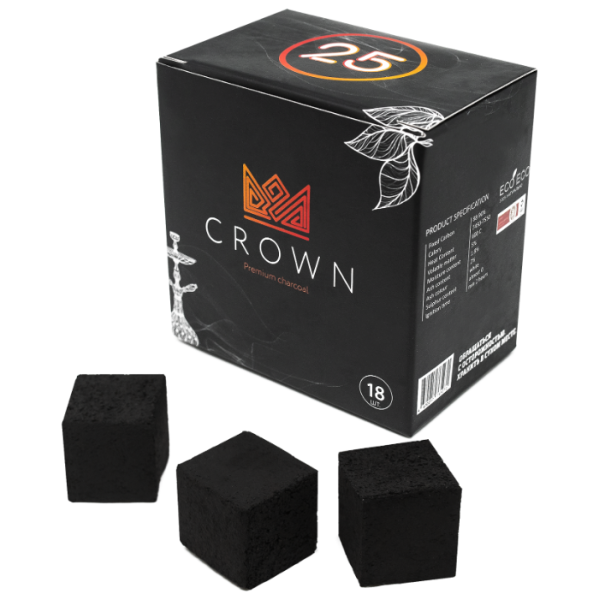 Кокосовый уголь Crown 25мм - 18 шт. в Нарьян-Маре