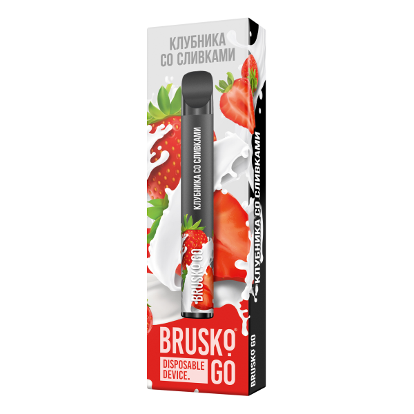 Одноразовая электронная сигарета Brusko Go Клубника Со Сливками 800 затяжек в Нарьян-Маре