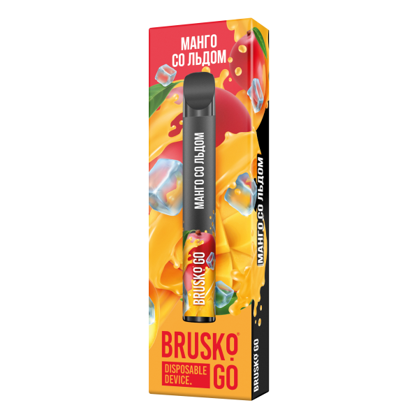 Одноразовая электронная сигарета Brusko Go Манго Со Льдом 800 затяжек в Нарьян-Маре