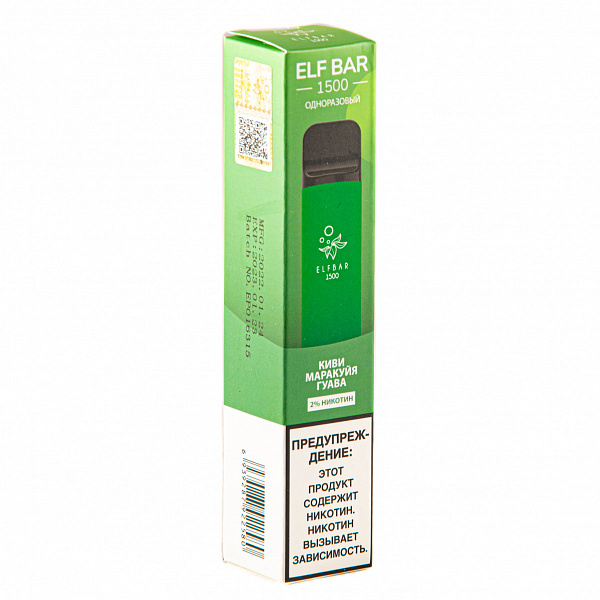 ELFBAR KIWI PASSION FRUIT GUAVA, 1500 тяг в Нарьян-Маре