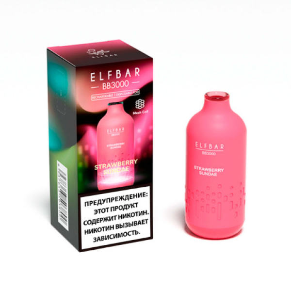 Elfbar BB3000 Мороженое с клубничным джемом, 3000 тяг в Нарьян-Маре
