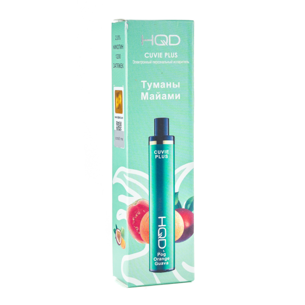 Одноразовая электронная сигарета HQD Cuvie Plus Orange Guava (Туман Майами) 1200 затяжек в Нарьян-Маре