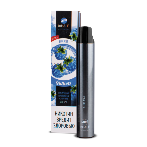 inHale Guliver Hard Blue Razz (Ежевика) 1500 затяжек в Нарьян-Маре