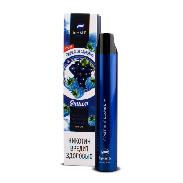 inHale Guliver Hard Grape Blue Raspberry (Ежевика С Виноградом) 1500 затяжек в Нарьян-Маре