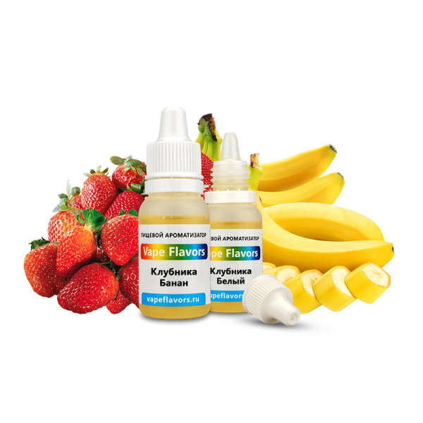 Ароматизатор Vape Flavors Клубника Банан 10мл в Нарьян-Маре