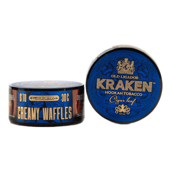 Табак Kraken Medium Seco Creamy Waffles (Сливочные вафли) 30 гр в Нарьян-Маре