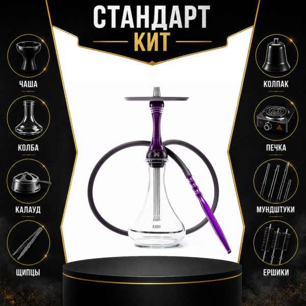 Набор с кальяном  Alpha Hookah X Purple СТАНДАРТ в Нарьян-Маре