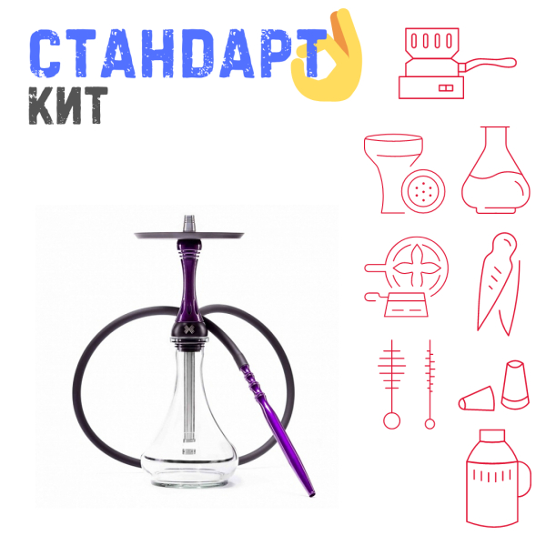 Набор с кальяном  Alpha Hookah X Purple СТАНДАРТ в Нарьян-Маре