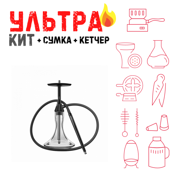 Набор с кальяном  Koress K2 Black Gloss ВСЕ ВКЛЮЧЕНО в Нарьян-Маре