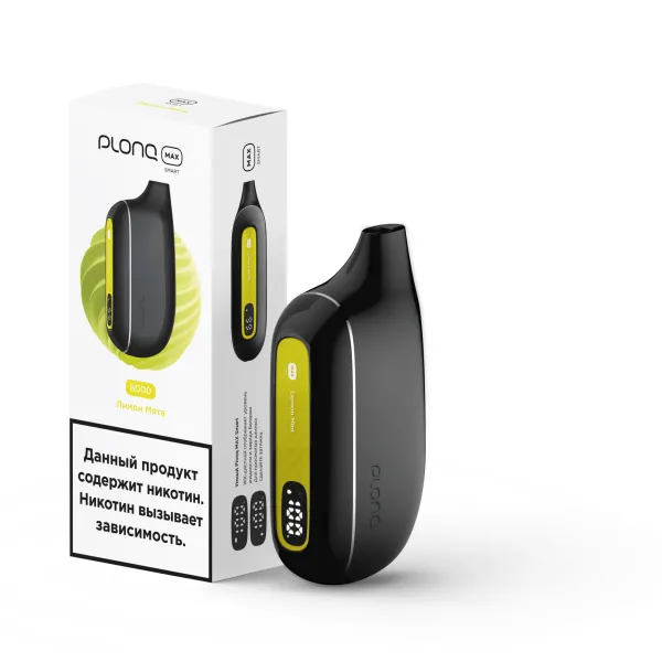 Plonq Max Smart Лимон Мята (8000 Затяжек) 20 Мг в Нарьян-Маре