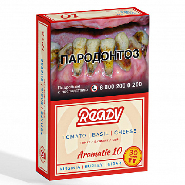 Табак READY №10 TOMATO BASIL CHEESE (Томат Базилик сыр) 30 гр в Нарьян-Маре