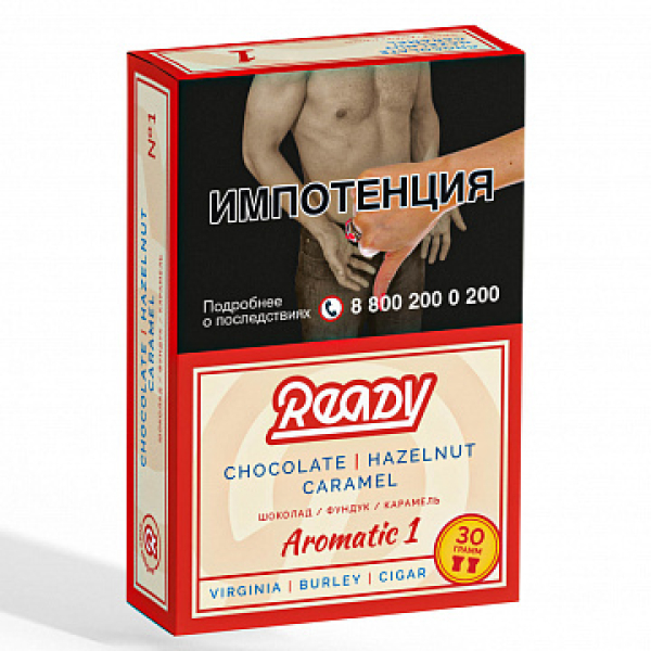 Табак READY №1 CHOCOLATE HAZELNUT CARAMEL (Шоколад Орех Карамель) 30 гр в Нарьян-Маре