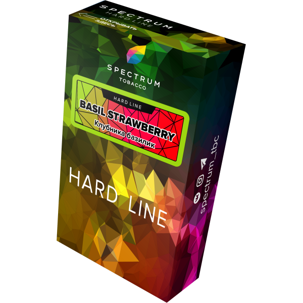 Табак Spectrum Hard basil strawberry 40 грамм в Нарьян-Маре