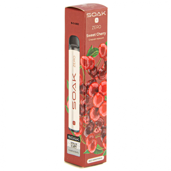 SOAK X ZERO Sweet cherry 1500 затяжек (без никотина) в Нарьян-Маре