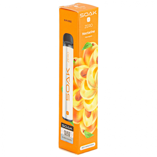 SOAK X ZERO Nectarine 1500 затяжек (без никотина) в Нарьян-Маре