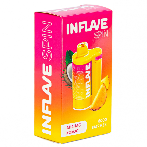 INFLAVE SPIN Ананас кокос (8000 затяжек) в Нарьян-Маре