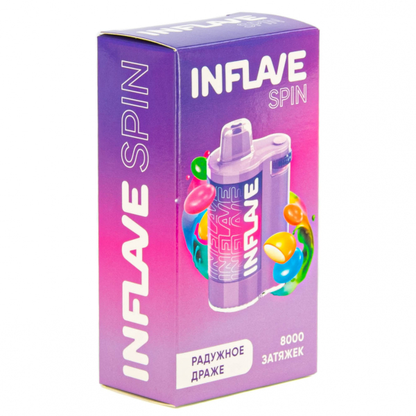 INFLAVE SPIN Радужное драже (8000 затяжек) в Нарьян-Маре