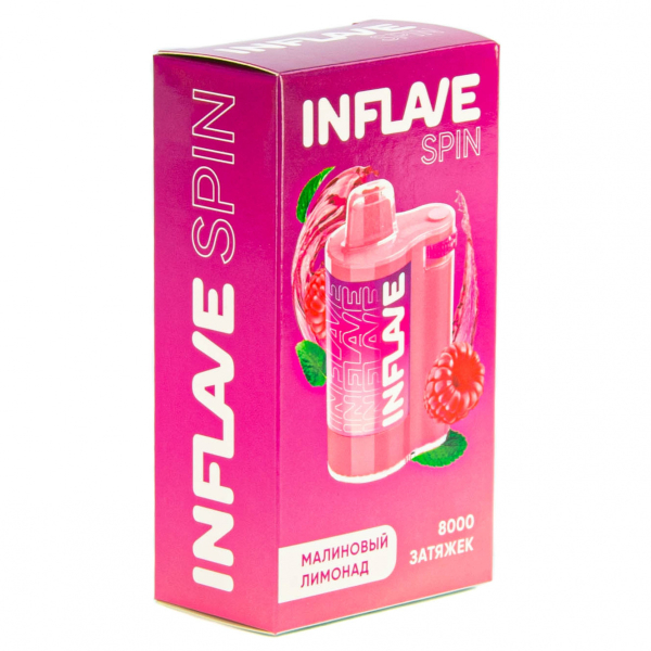 INFLAVE SPIN Малиновый лимонад (8000 затяжек) в Нарьян-Маре