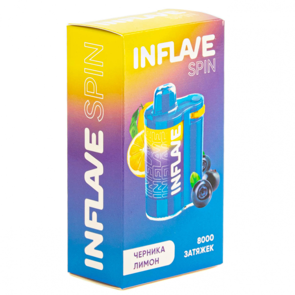 INFLAVE SPIN Черника лимон (8000 затяжек) в Нарьян-Маре