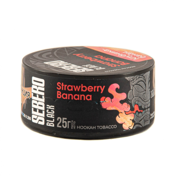 Табак Sebero Black Strawberry Banana  25 грамм в Нарьян-Маре