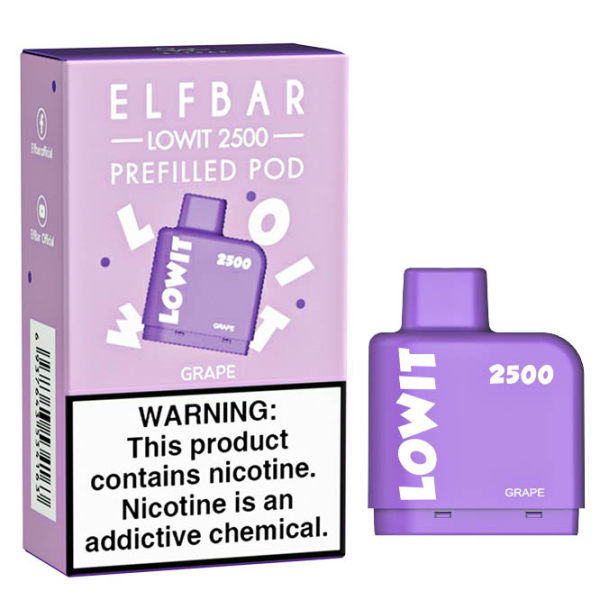 Картридж Elf Bar Lowit 2500 20 мг, 6 мл (Grape) в Нарьян-Маре