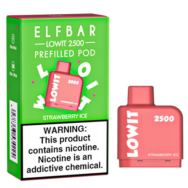 Картридж Elf Bar Lowit 2500 20 мг, 6 мл (Strawberry Ice) в Нарьян-Маре
