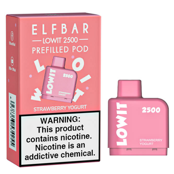 Картридж Elf Bar Lowit 2500 20 мг, 6 мл (Strawberry Yogurt) в Нарьян-Маре