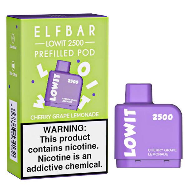 Картридж Elf Bar Lowit 2500 20 мг, 6 мл (Cherry Grape Lemonade) в Нарьян-Маре