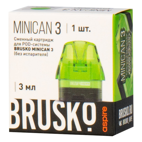 Картридж Brusko Minican 3 зелёный в Нарьян-Маре