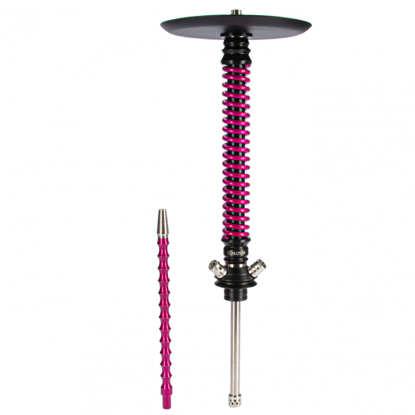 Кальян Mamay Customs Coilovers чёрно-розовый лак   в Нарьян-Маре