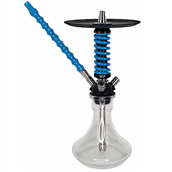 Кальян Mamay Custom Coilovers Micro Черный-Голубой Лак  в Нарьян-Маре