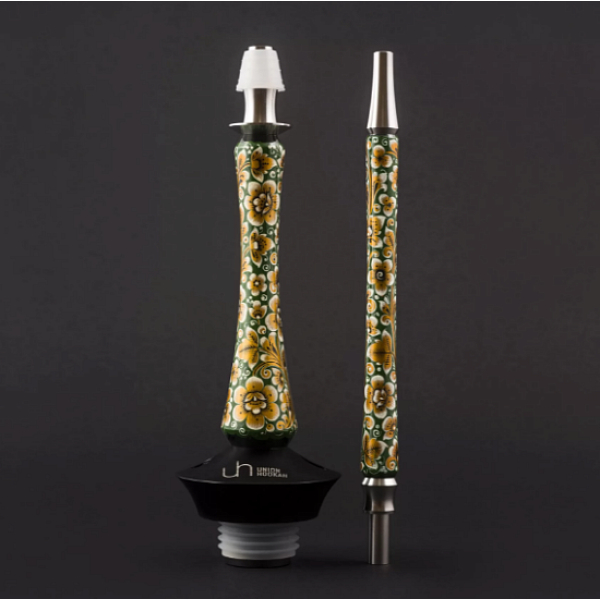 Кальян Union Hookah Sleek Хохлома Зеленый  в Нарьян-Маре