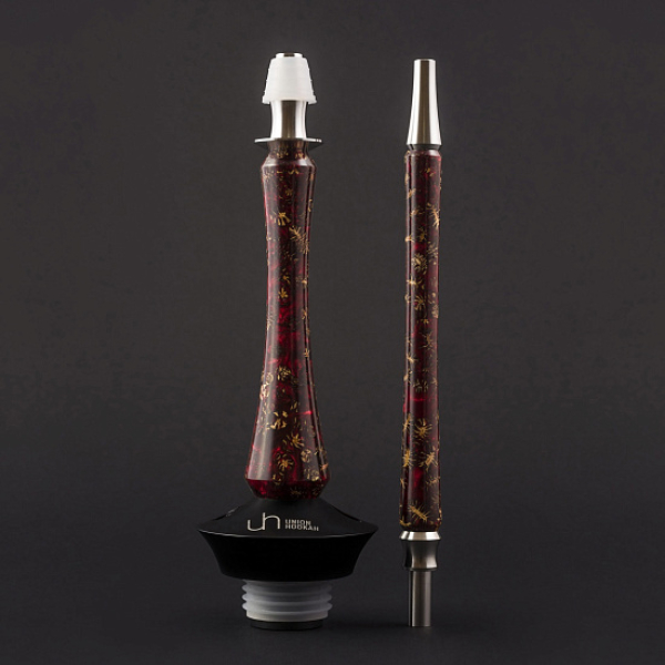 Кальян Union Hookah Sleek Акрил С Шишками Красный   в Нарьян-Маре