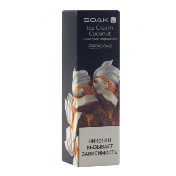 Жидкость Soak Ice Cream Coconut 10 Мл 2 Мг в Нарьян-Маре