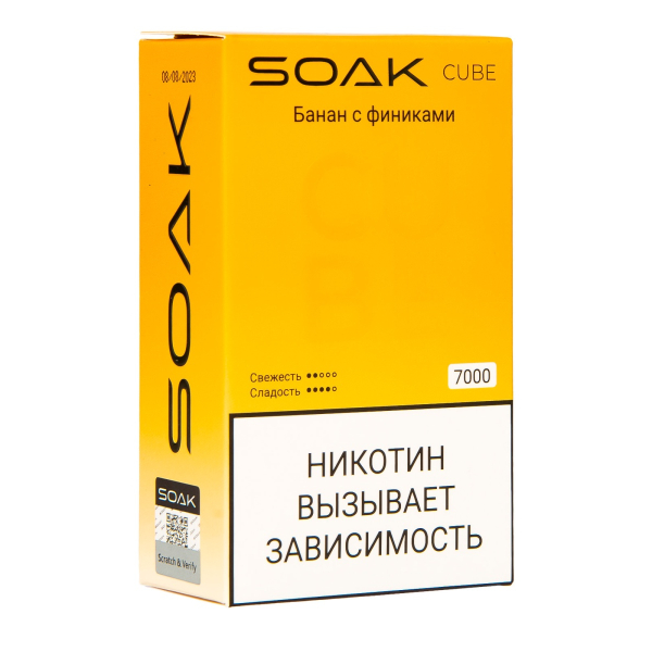 Soak Cube Банан С Финиками 7000 Затяжек в Нарьян-Маре