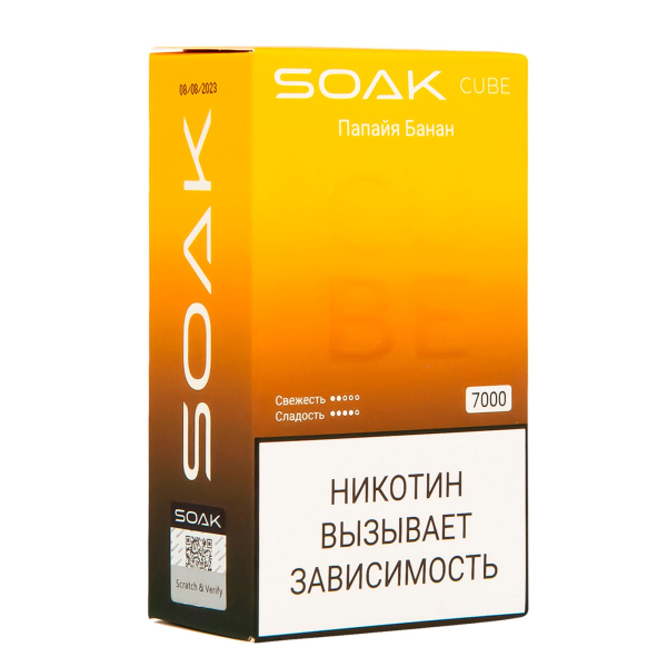 Soak Cube Папайя Банан 7000 Затяжек в Нарьян-Маре
