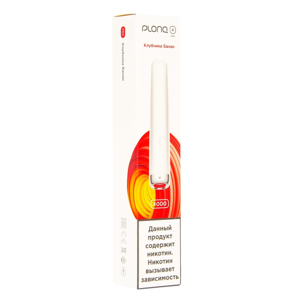 Plonq Plus Pro Клубника Банан (4000 Затяжек) 20 Мг в Нарьян-Маре
