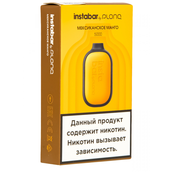 Plonq Instabar Мексиканское Манго (5000 Затяжек) 20 Мг в Нарьян-Маре