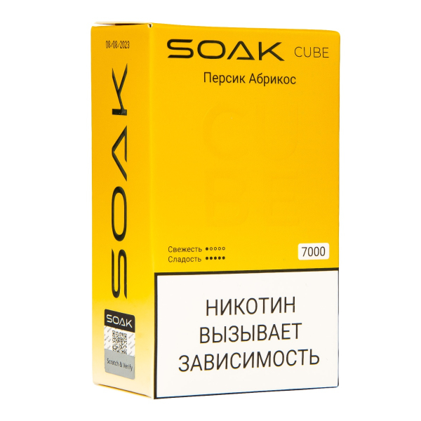 Soak Cube Персик Абрикос 7000 Затяжек в Нарьян-Маре