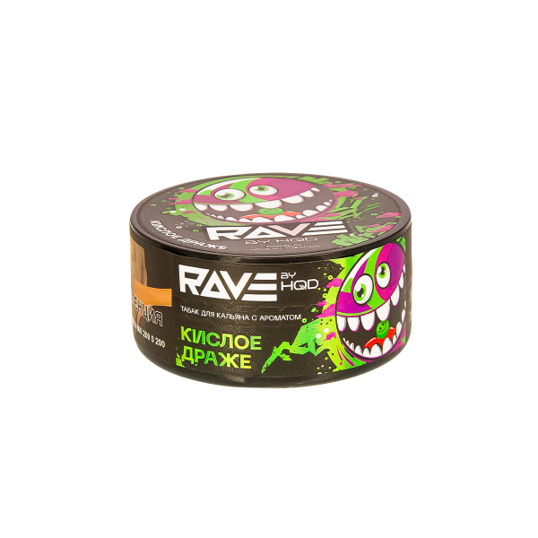 Табак Rave By Hqd Кислое Драже  25 грамм в Нарьян-Маре