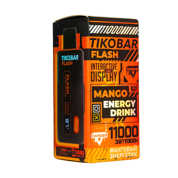 Электронка Tikobar Flash Манговый Энергетик 11000 Затяжек в Нарьян-Маре