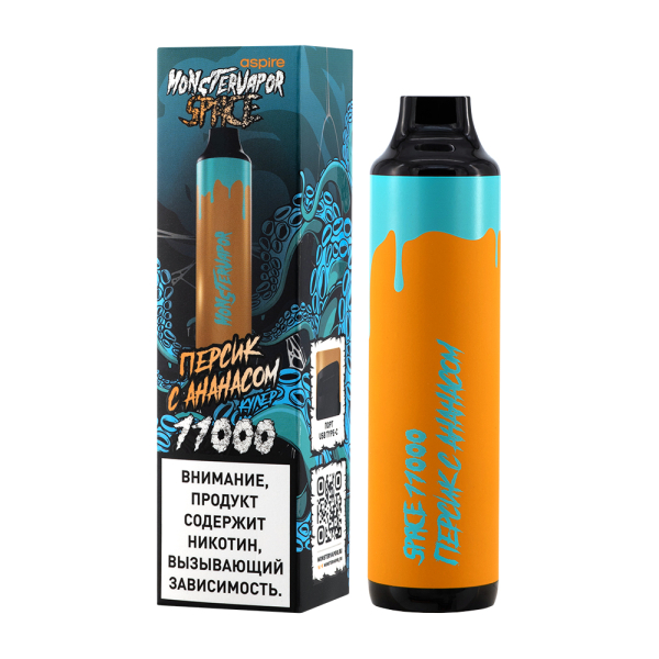 Электронка Monstervapor Space Персик И Ананас (11000 Затяжек) в Нарьян-Маре