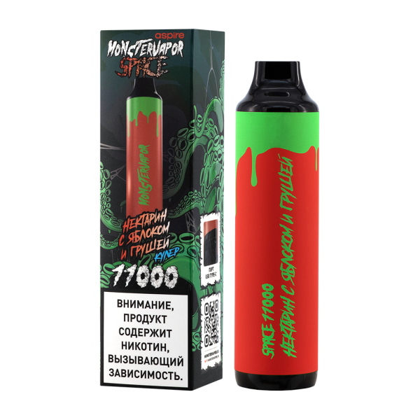 Электронка Monstervapor Space Нектарин Яблоко И Груша (11000 Затяжек) в Нарьян-Маре